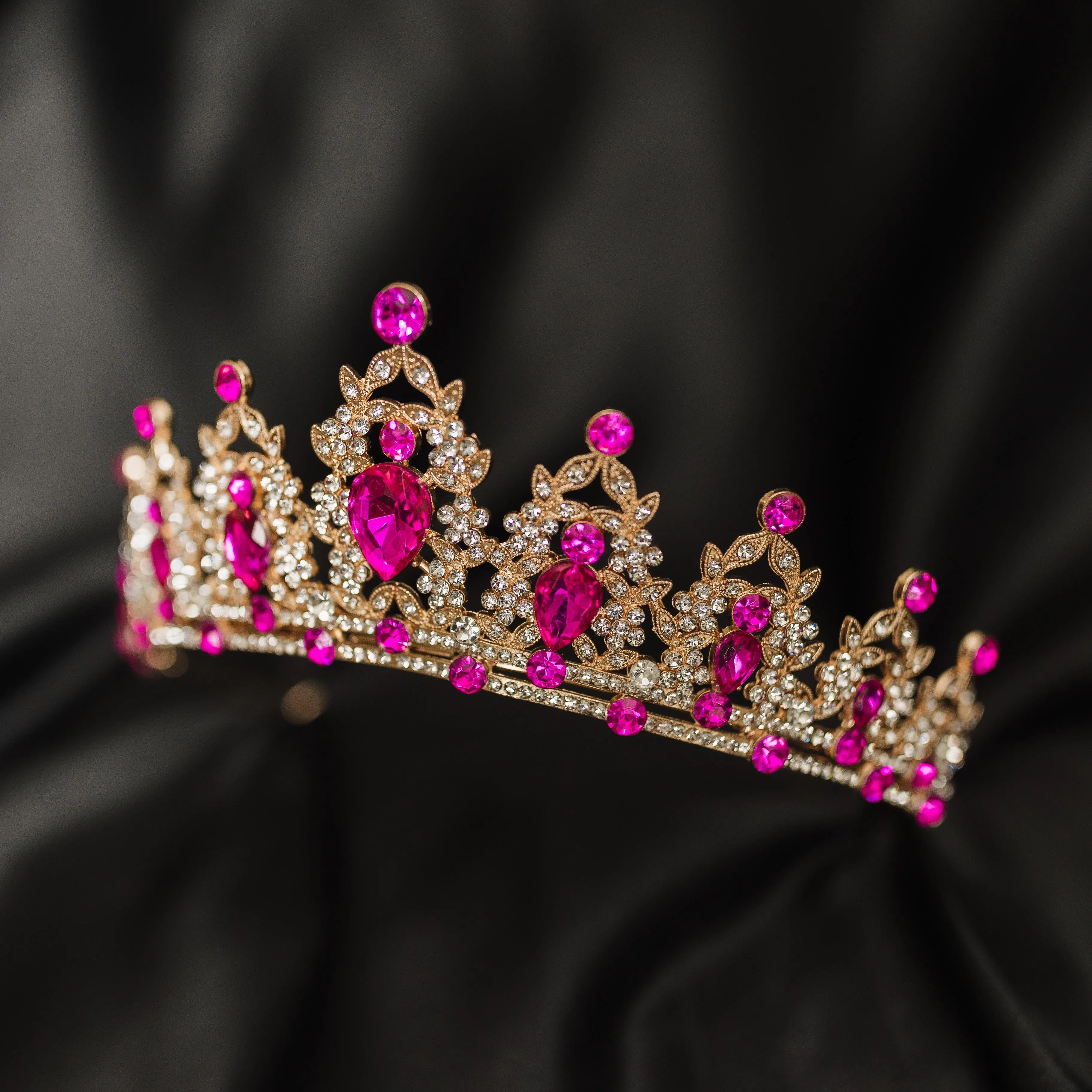 Ophelia's Tiara in Hot Pink & Gold