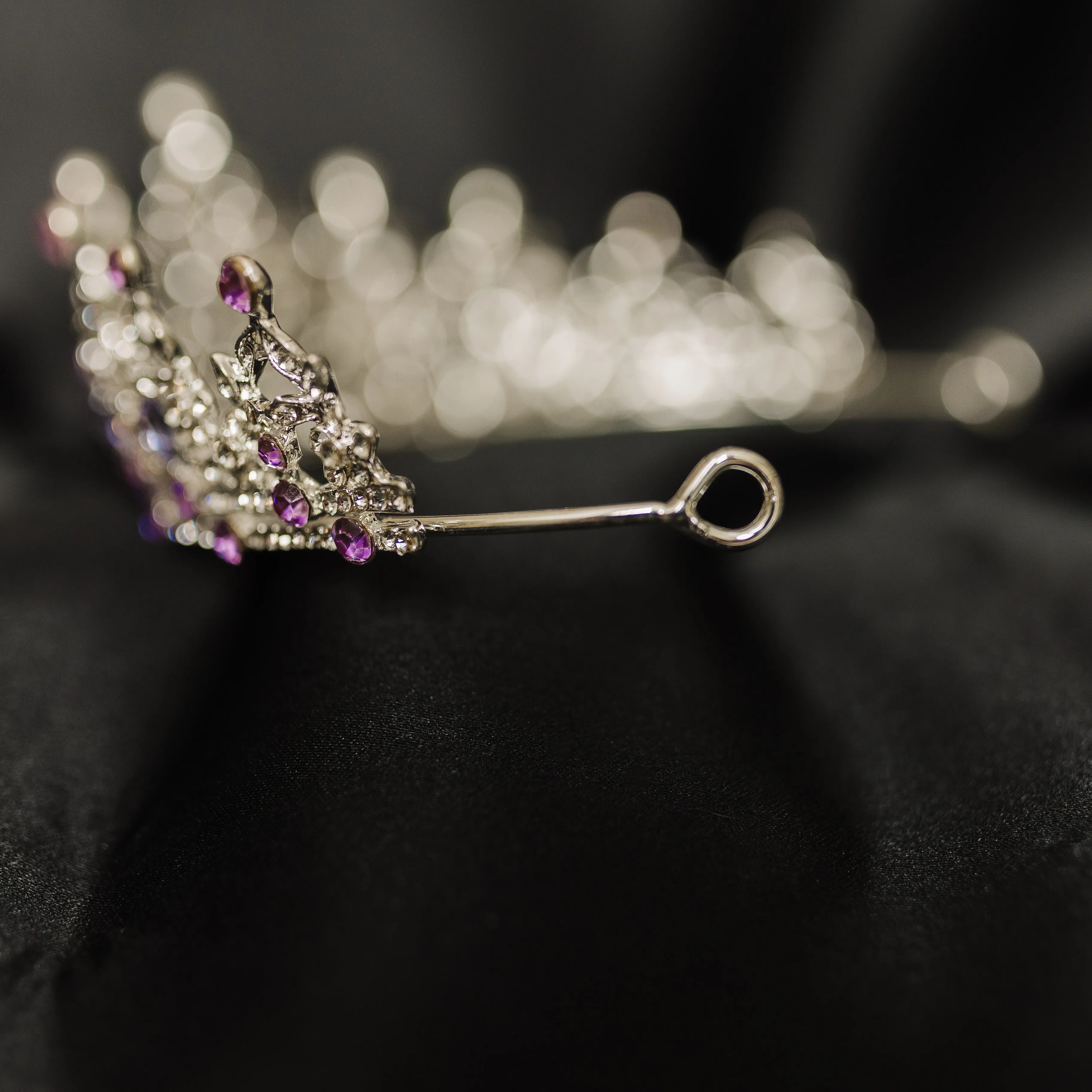 Ophelia's Tiara in Lavender & Silver