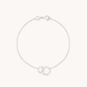 Orbit Topaz Bracelet in Solid White Gold