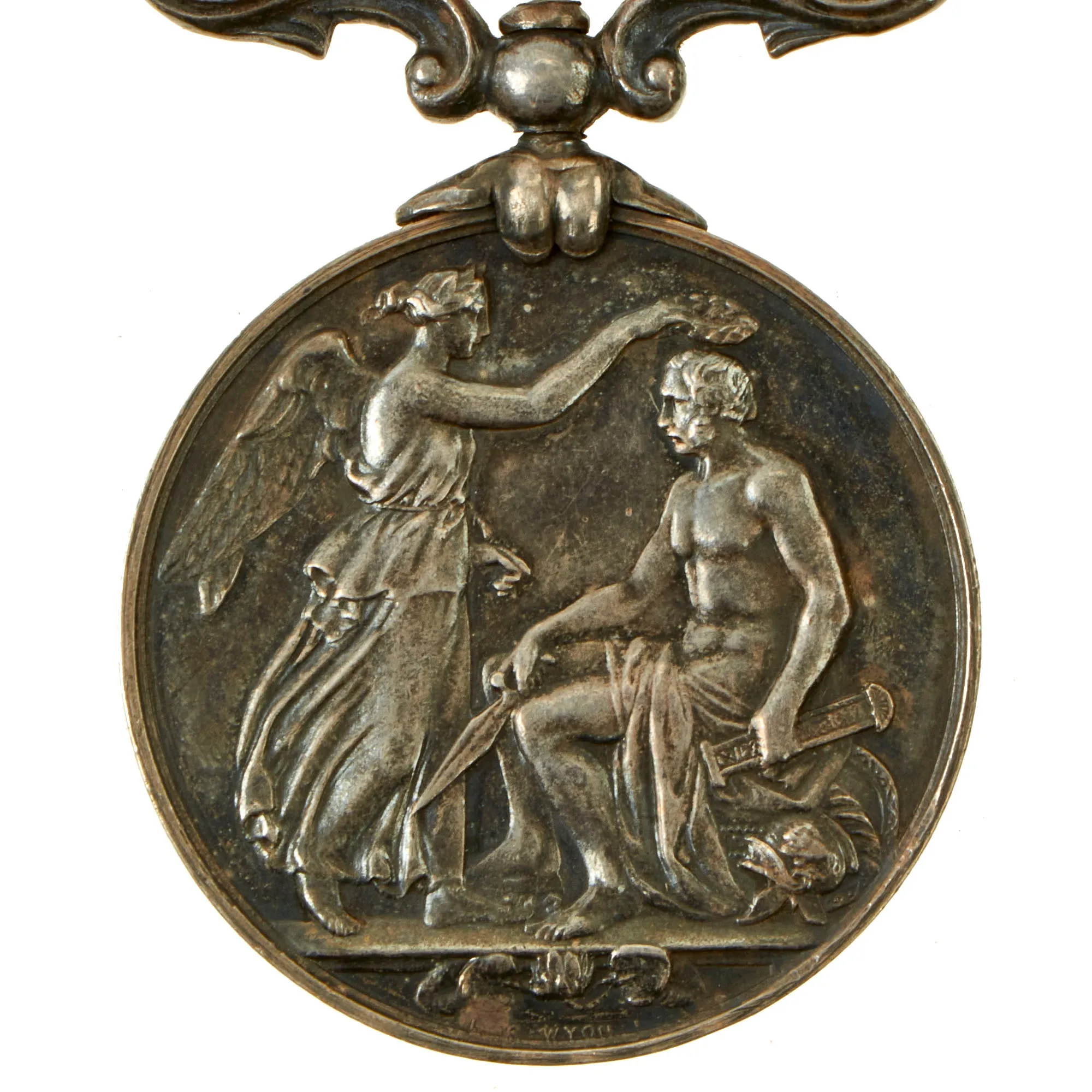 Original British Burmese Resistance Movement Rim Impressed India General Service Medal (1854) With Burma 1885-7 Clasp For C.J. White, HMS Bacchante