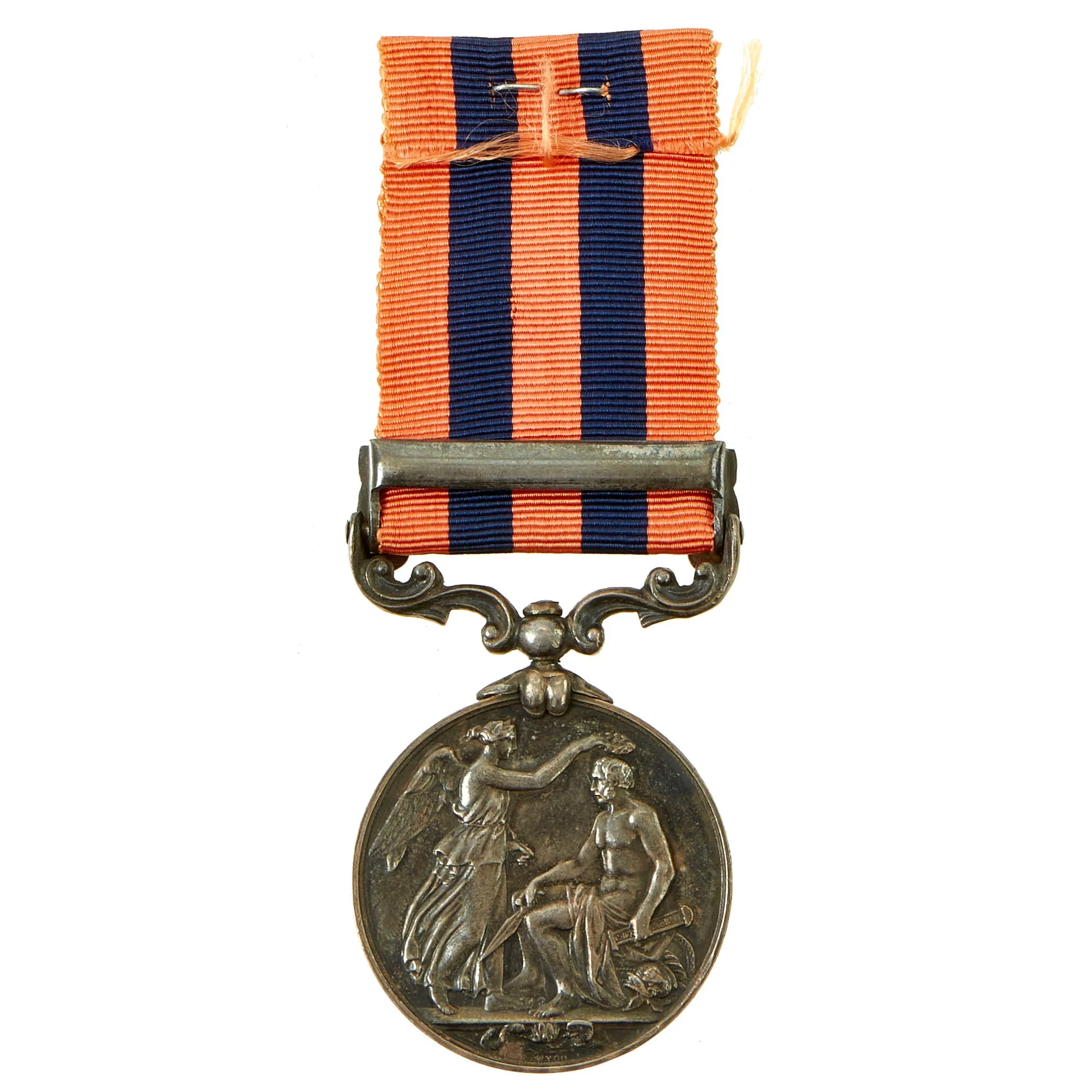 Original British Burmese Resistance Movement Rim Impressed India General Service Medal (1854) With Burma 1885-7 Clasp For C.J. White, HMS Bacchante