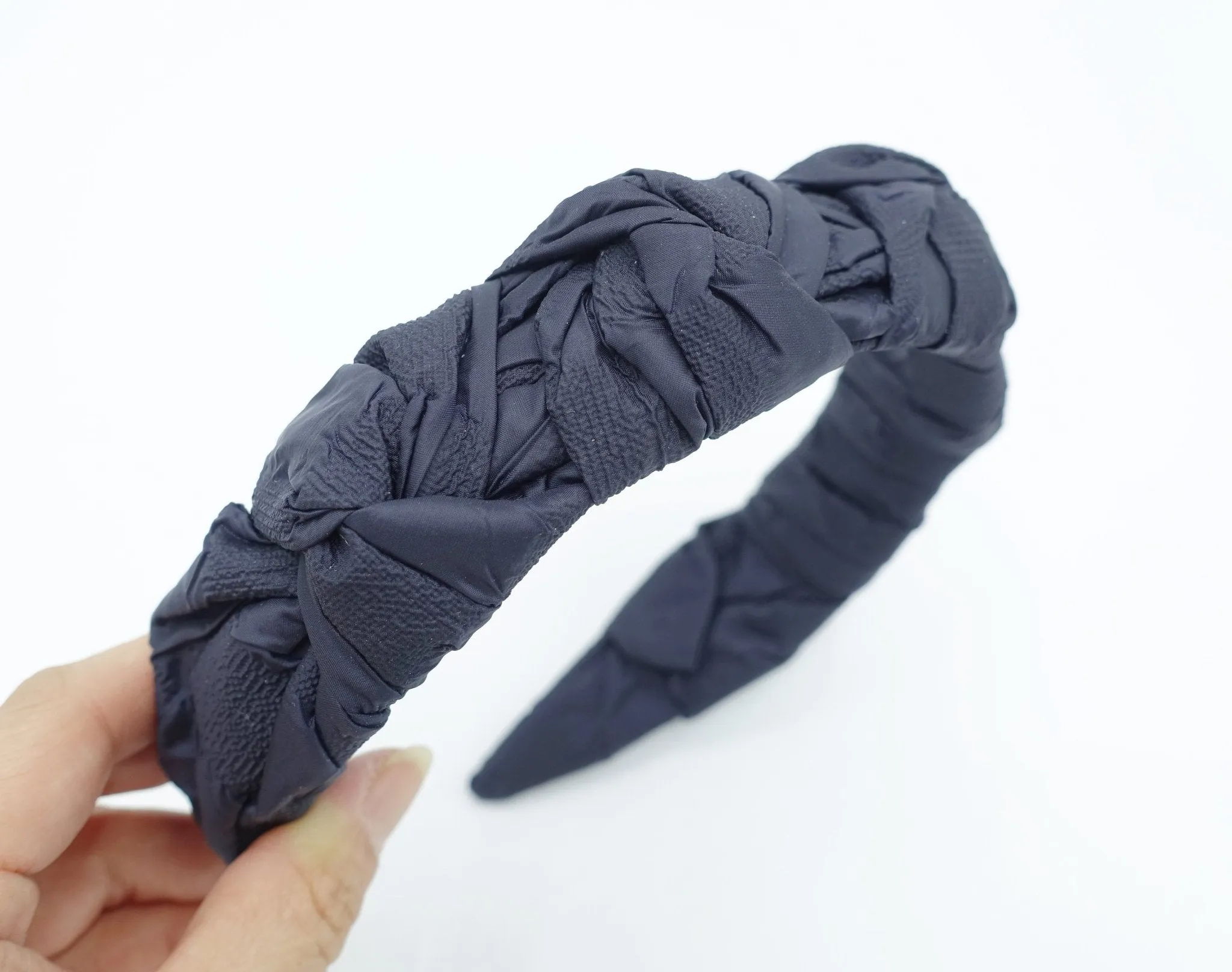 padded fabric wrapped multi top knot headband hairband women hair accessory