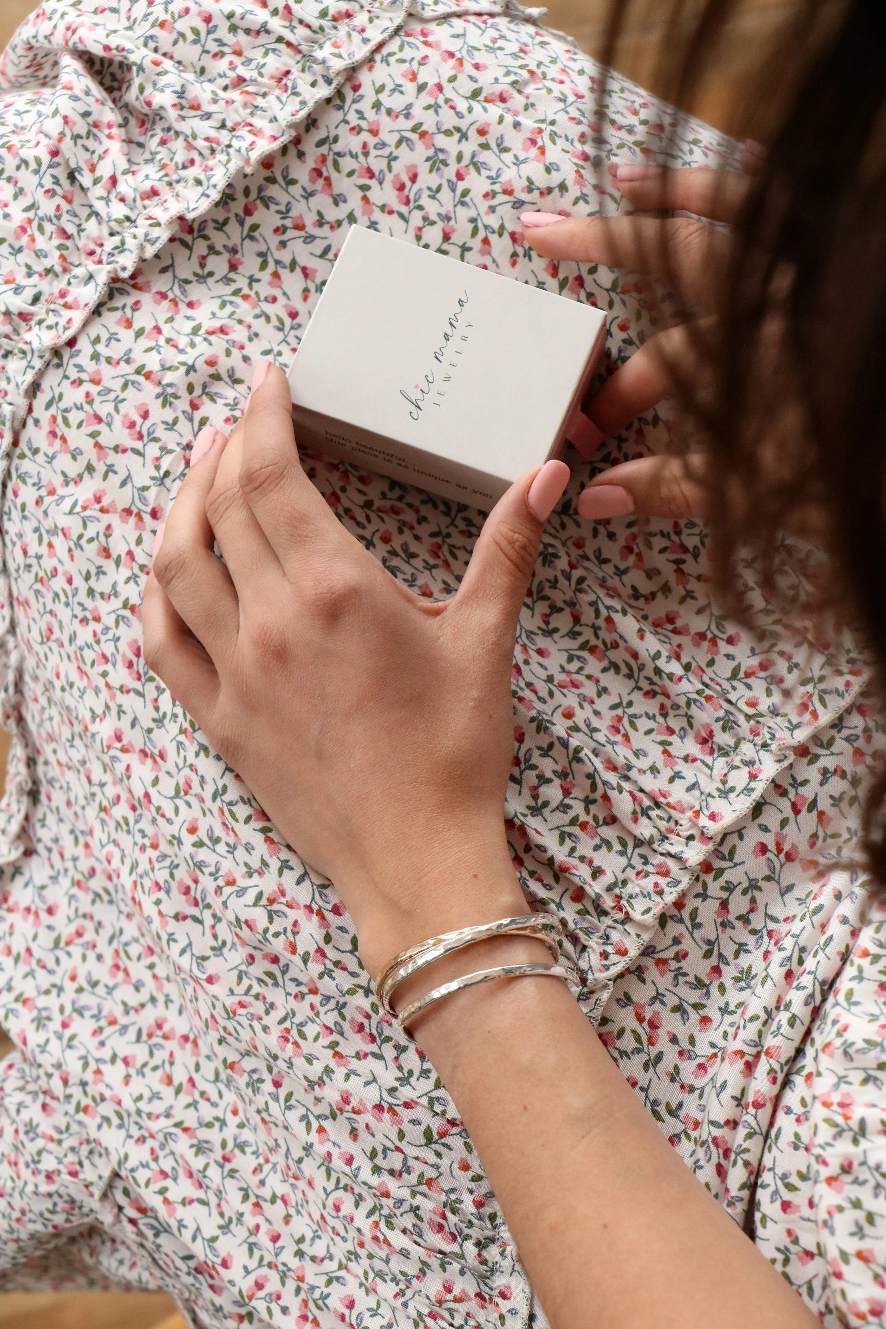 personalized textured cuff { sterling silver }