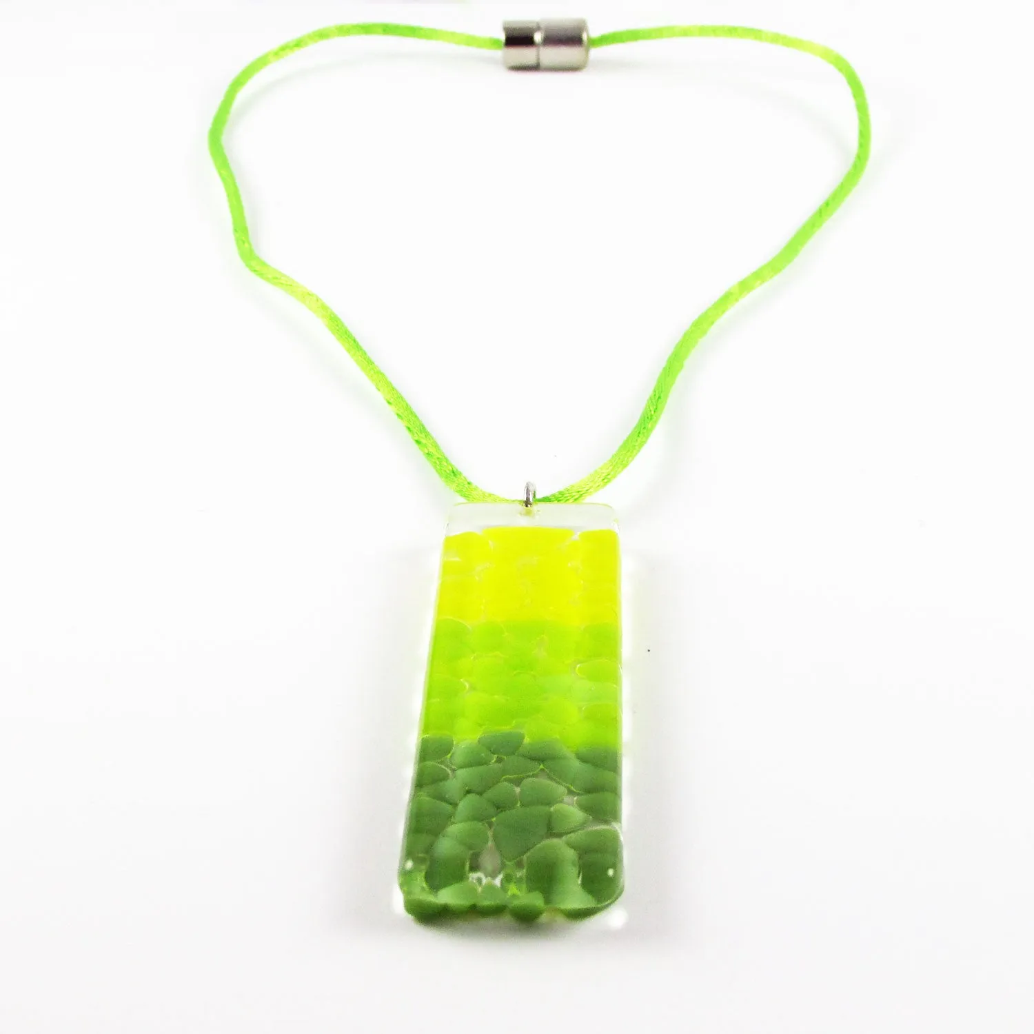 Picado Glass Pendant -Lime Green