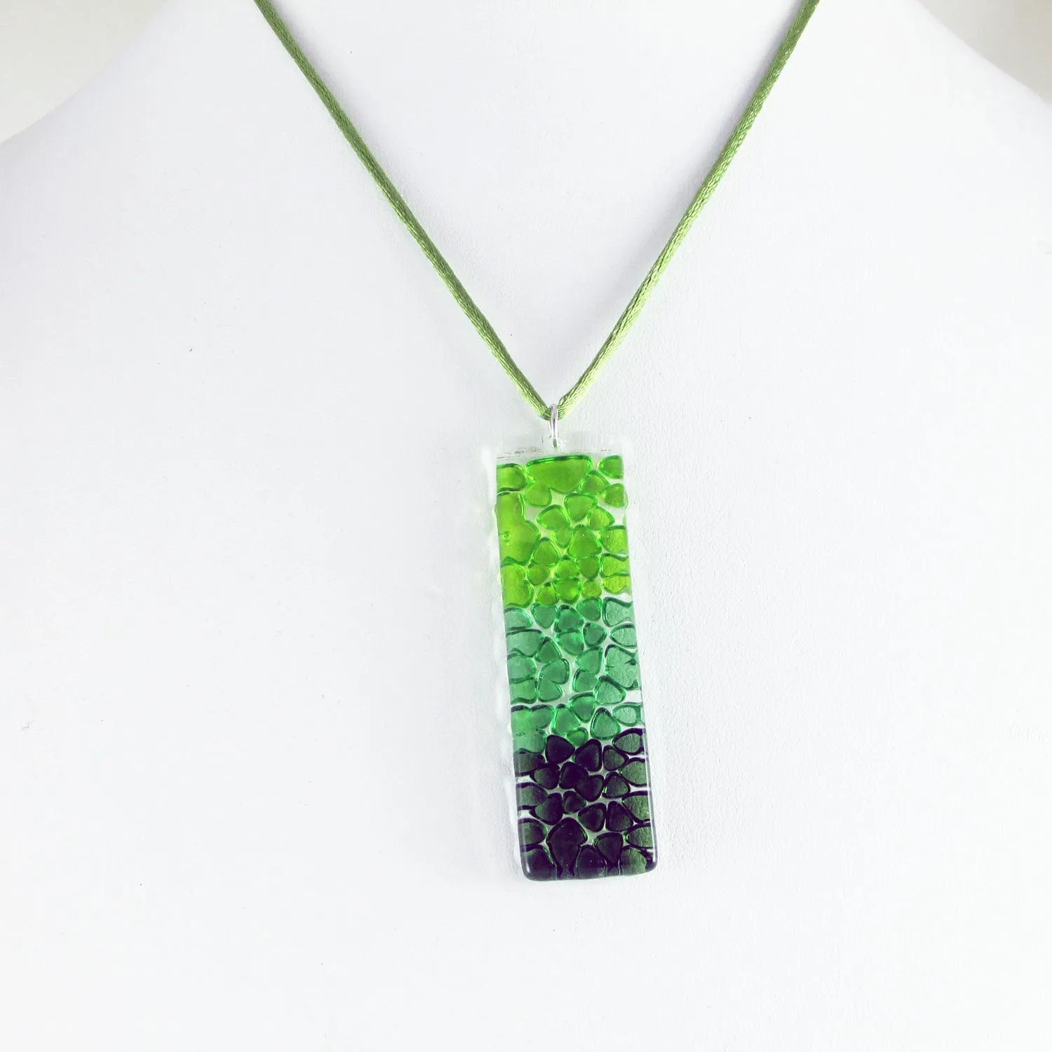 Picado Glass Pendant -Lime Green