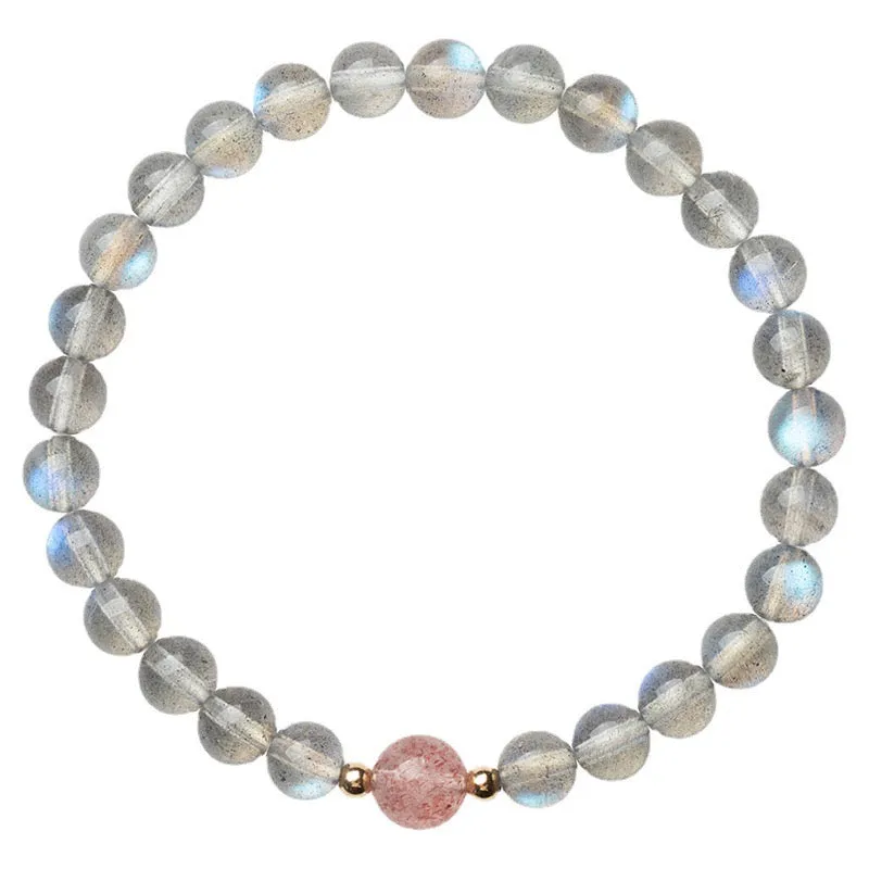 Protect Your Love - Grey Moonstone & Strawberry Quartz