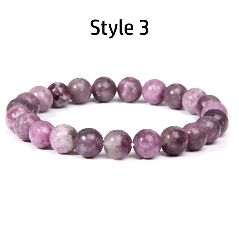 Purple Amethyst Gemstone Beads Bracelet, Elastic Bracelet, Purple Gemstone Bracelet, Purple Crystal Bracelet, Man, Woman, Beaded Jewelry, Gift