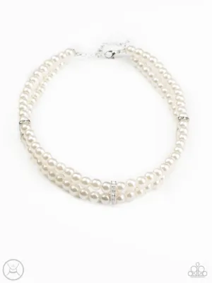 Put On Your Party Dress - White - Paparazzi Accessories