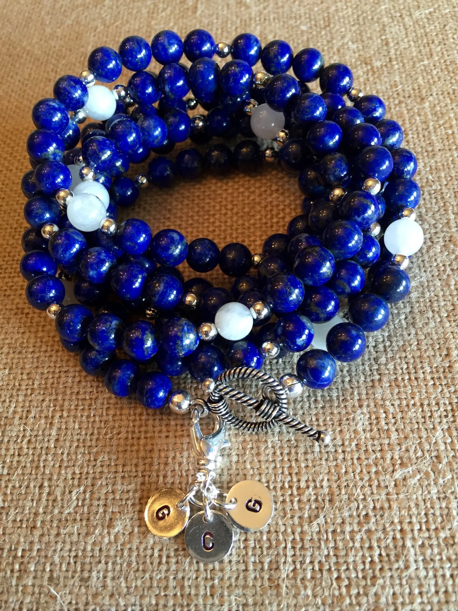 "Chris" Lapis, Moonstone & Sterling Necklace and/or Bracelet