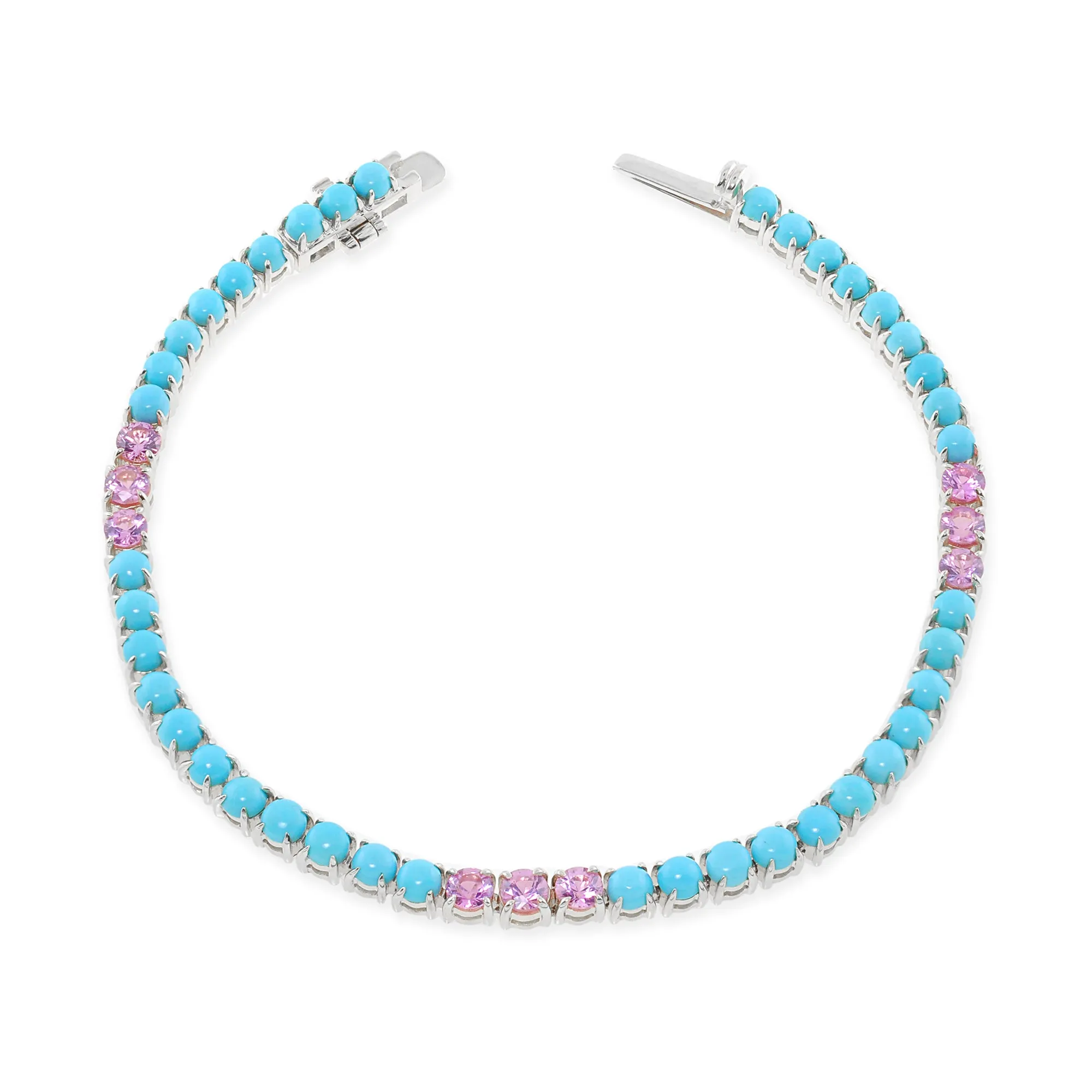 "She's All That" 14K Turquoise Tennis Bracelet