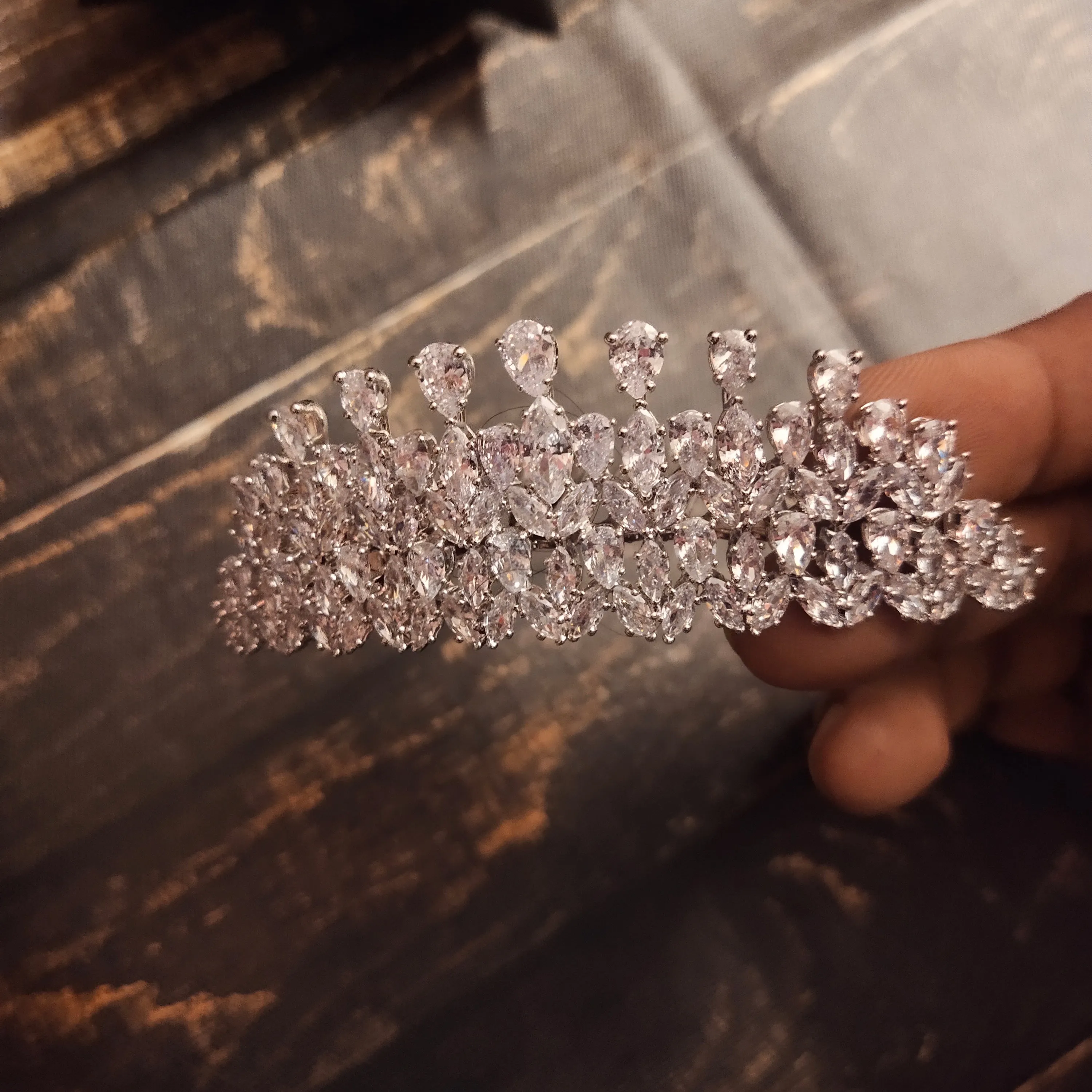 "Sparkle like Royalty: The American Diamond Silver Tone Crown by ASP Fashion Jewellery"