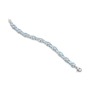 Roi Soleil Bracelet 18ct White Gold - Blue Topaz