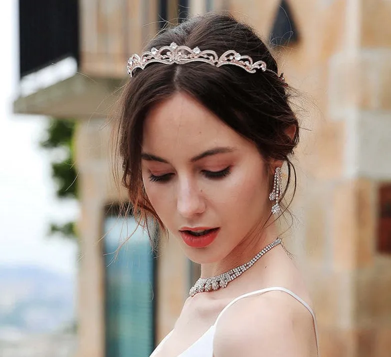 Romantic Princess Inspired Crystal Bridal Tiara