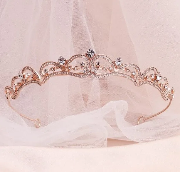 Romantic Princess Inspired Crystal Bridal Tiara