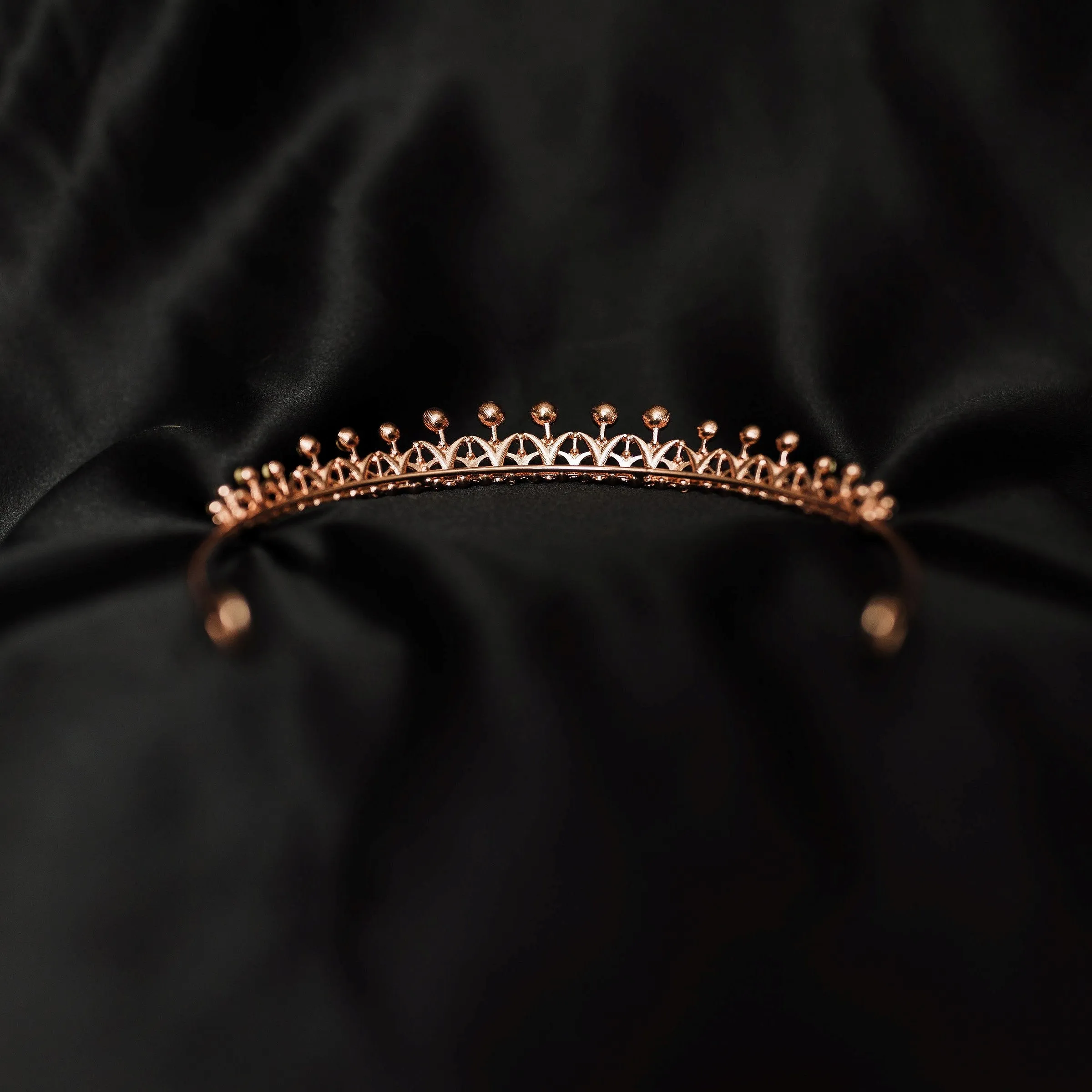 Rory's Tiara in Rose Gold & Purple Maroon Color Crystals