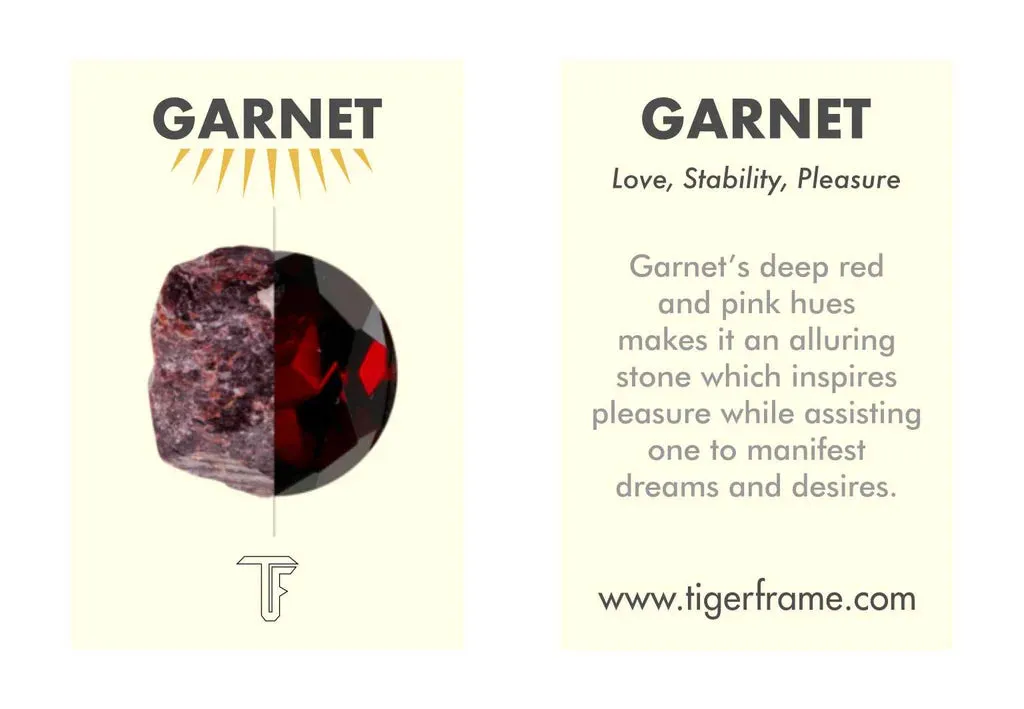 ROUGH GEM NECKLACE - GARNET - SILVER