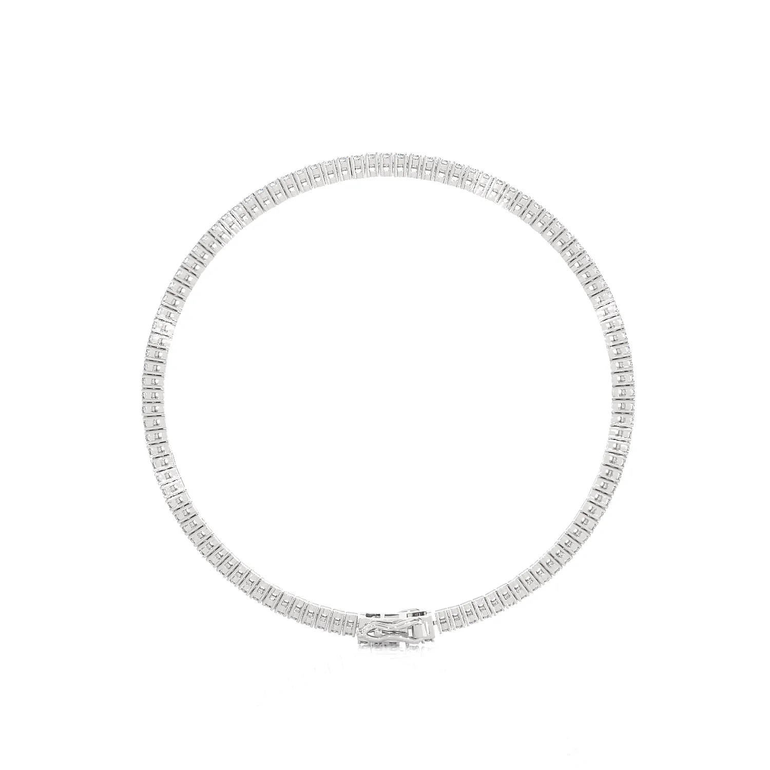 Round Lab Grown Diamond Tennis Bracelet