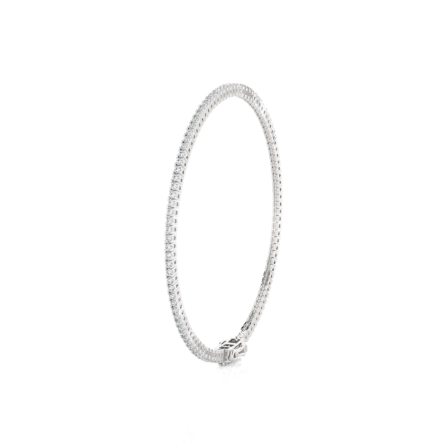 Round Lab Grown Diamond Tennis Bracelet