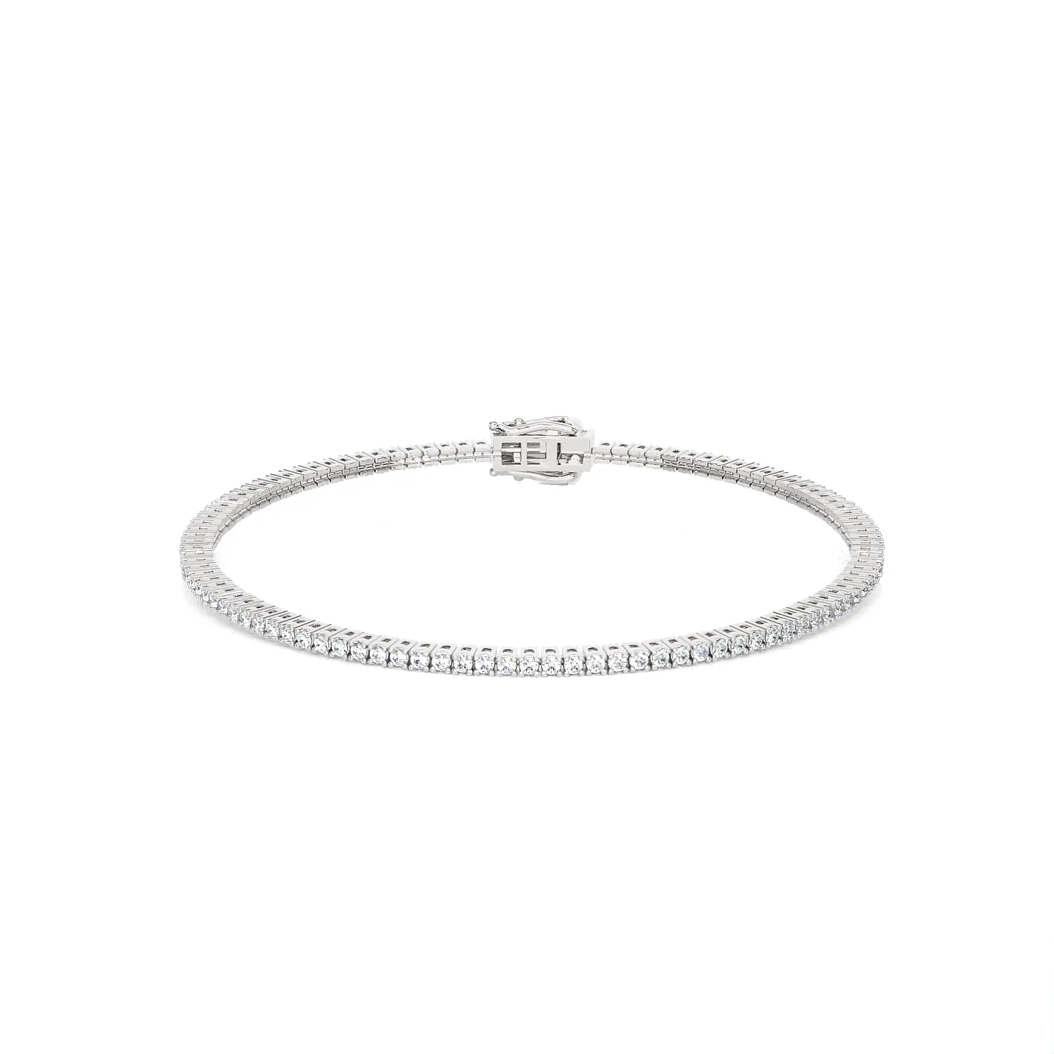 Round Lab Grown Diamond Tennis Bracelet