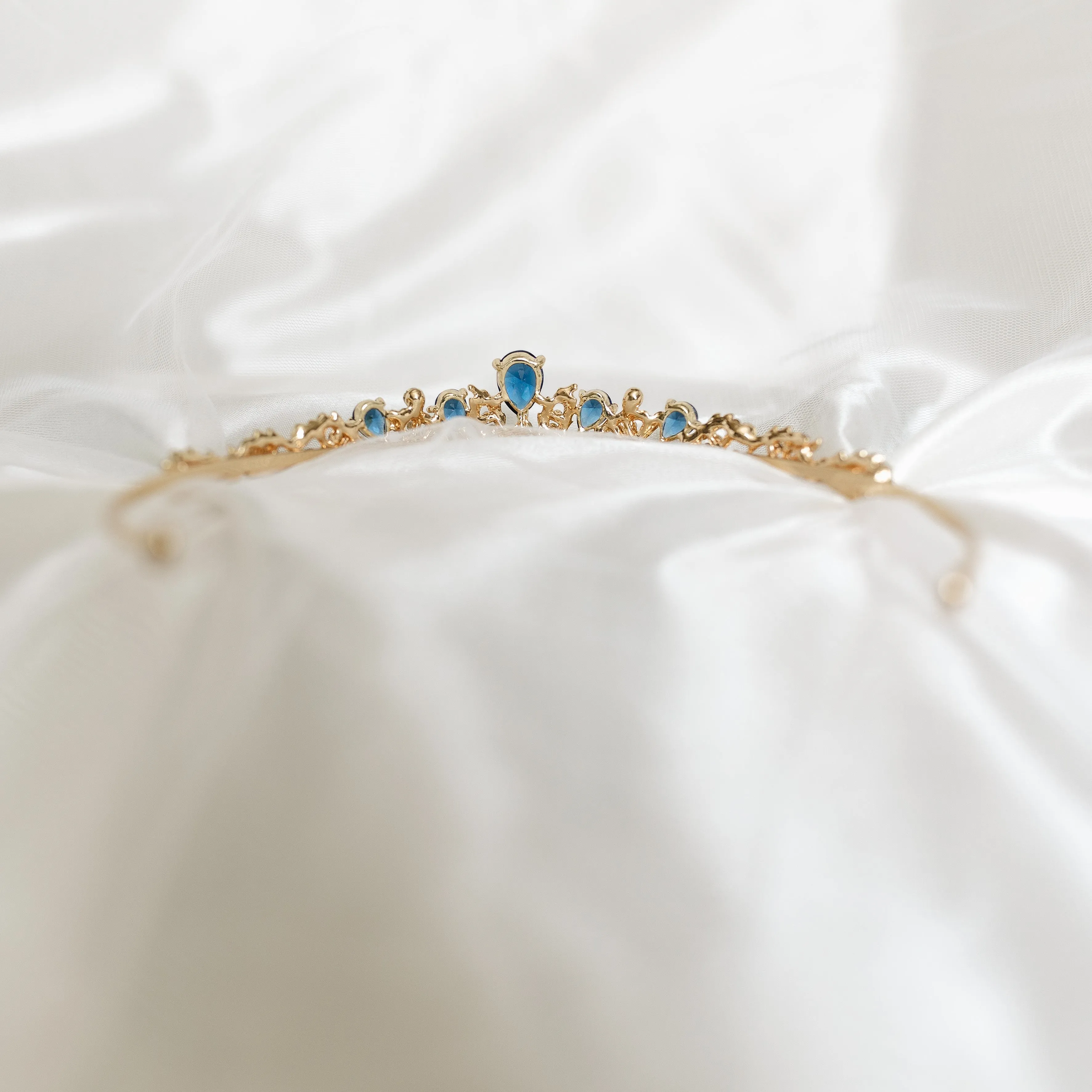 Sadie's Tiara in Blue & Gold