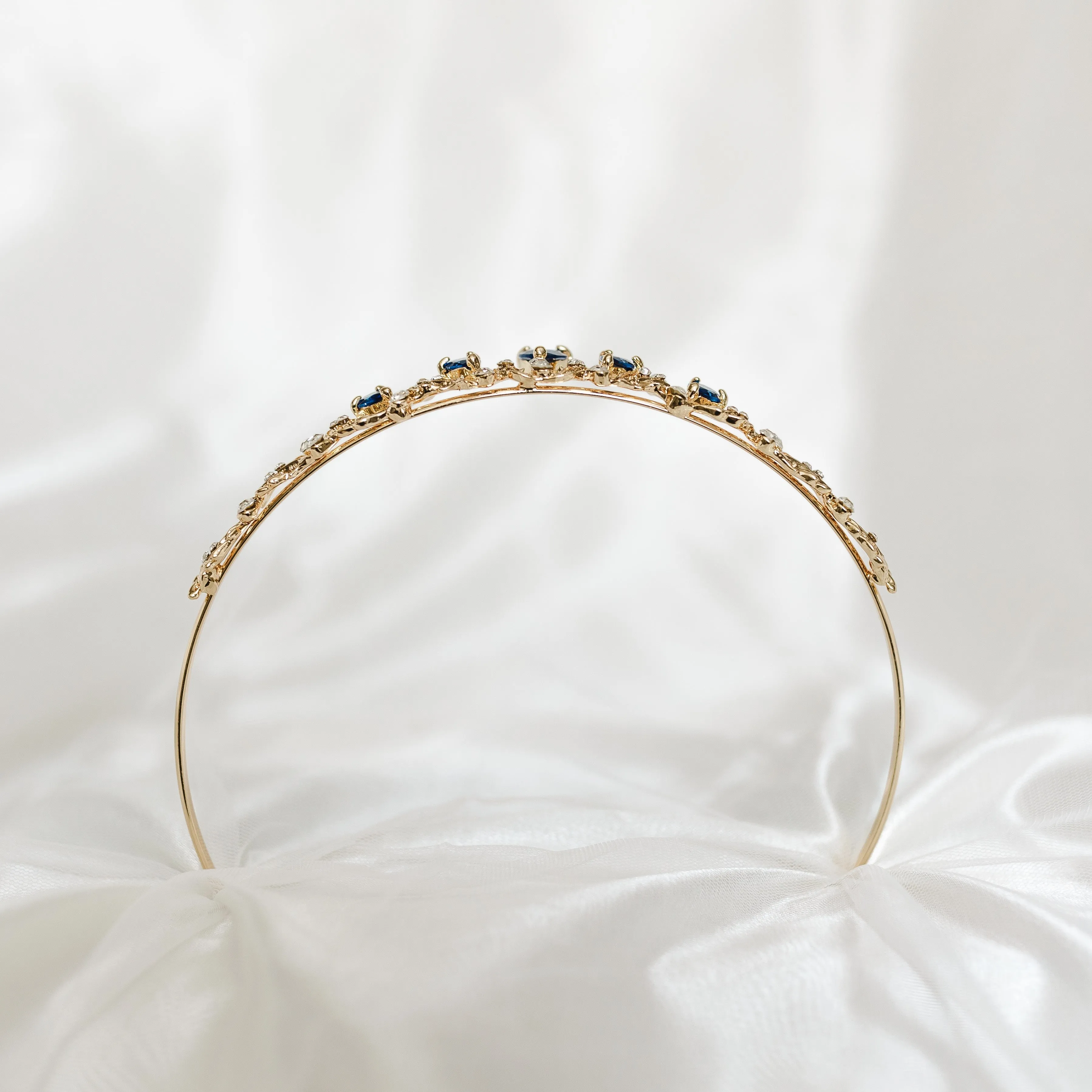 Sadie's Tiara in Blue & Gold