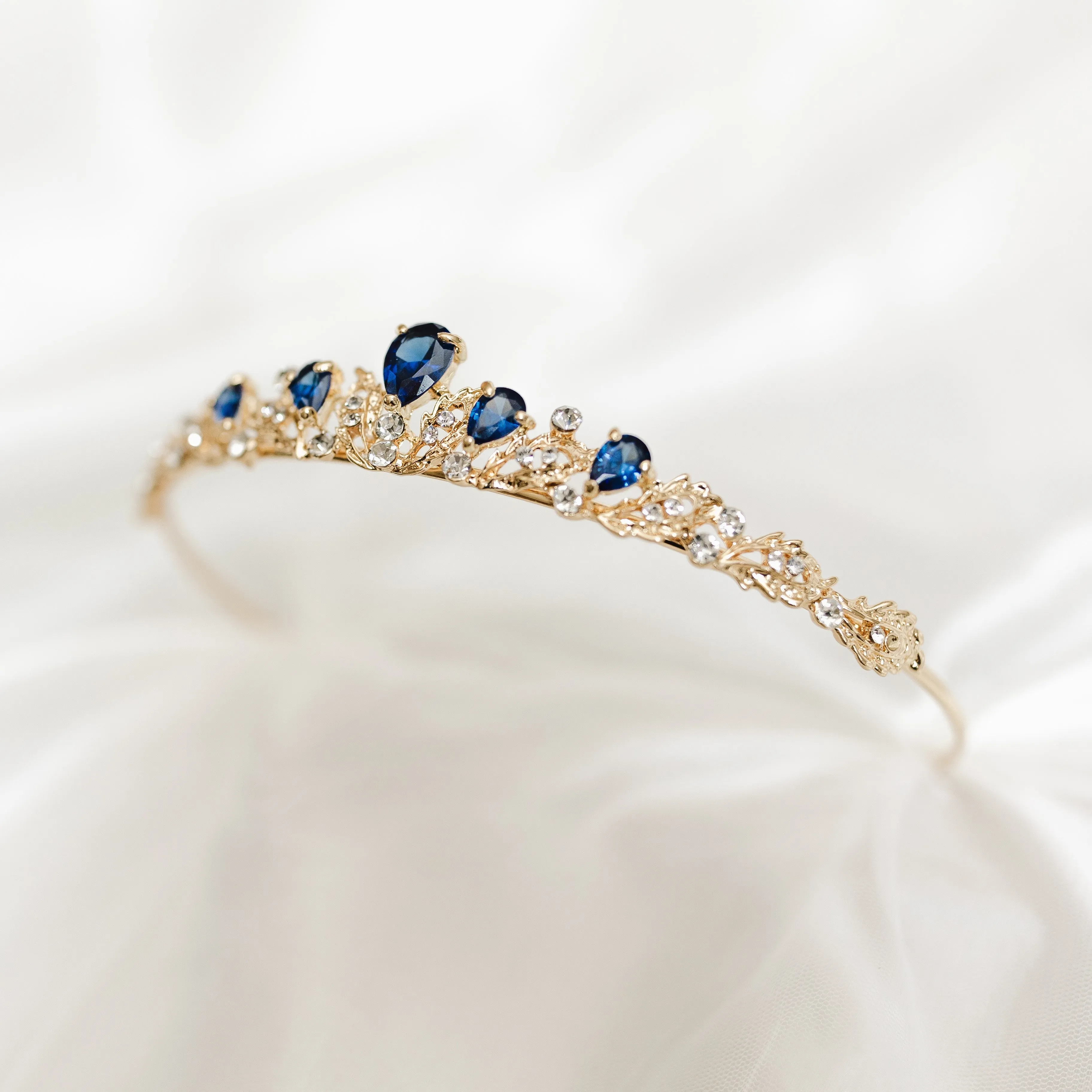 Sadie's Tiara in Blue & Gold