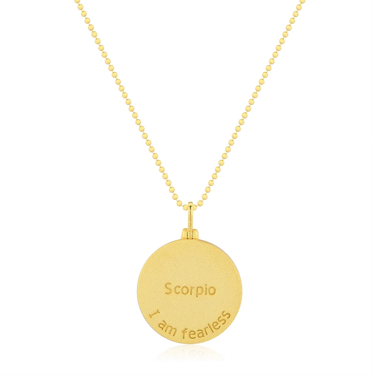 Scorpio Zodiac Mantra Necklace