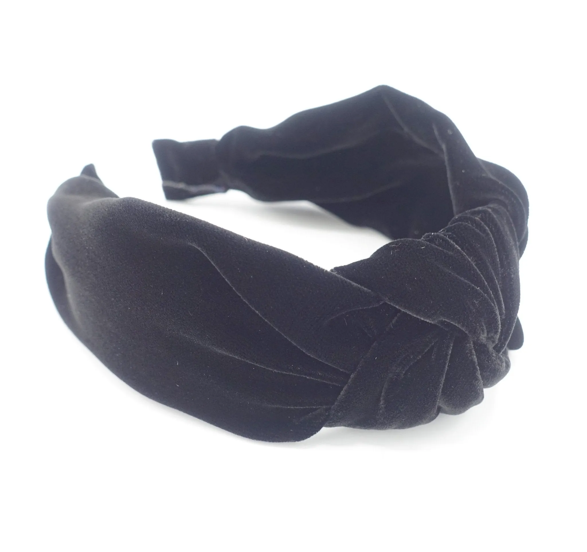 silk velvet headband luxury fabric knot hairband