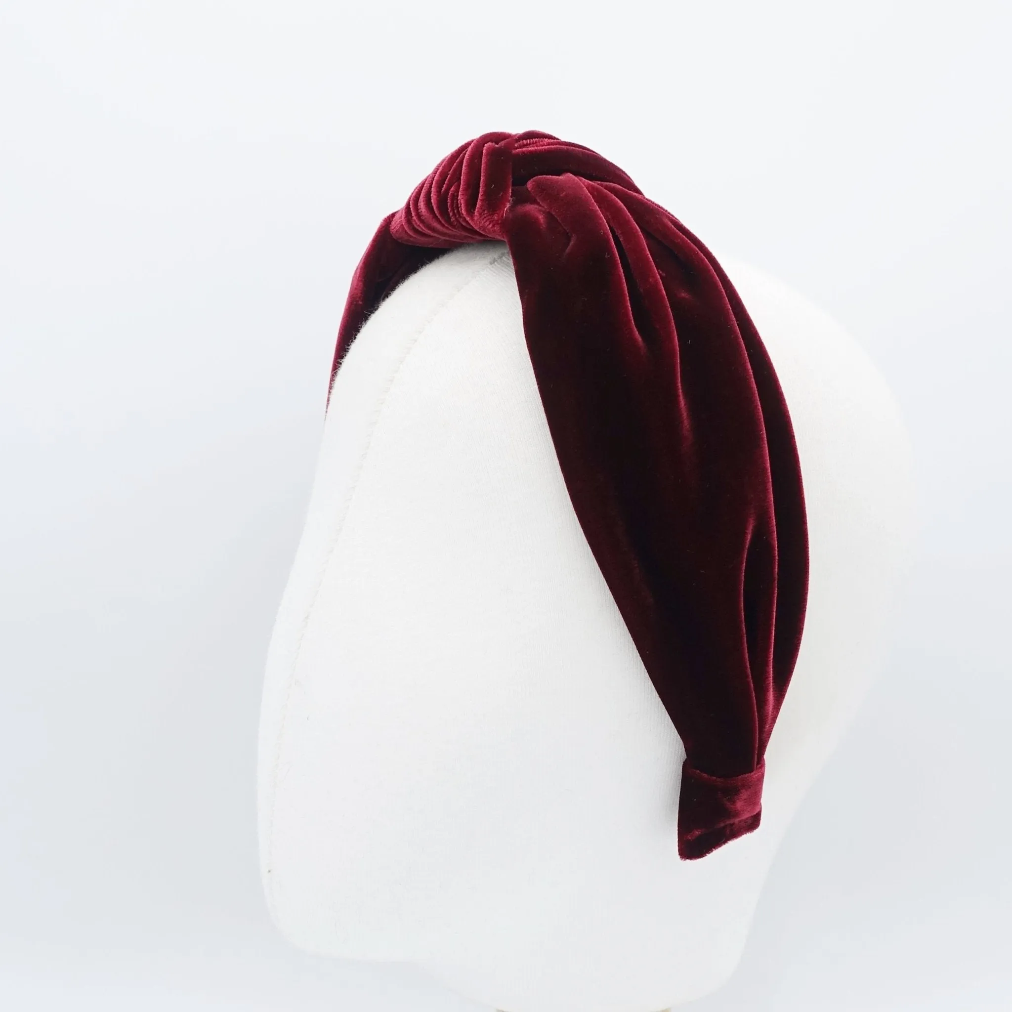 silk velvet headband luxury fabric knot hairband