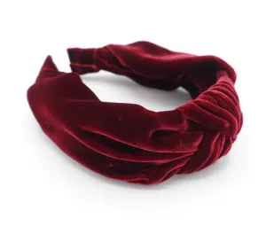 silk velvet headband luxury fabric knot hairband