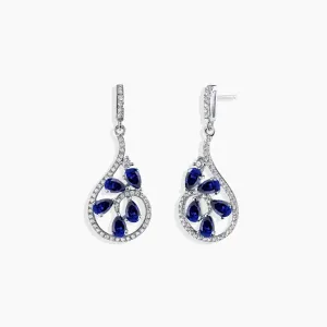 Silver Sapphire Earrings - Dewdrop - Irosk Australia®