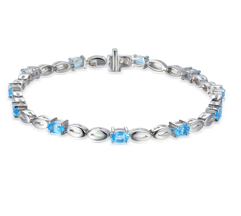 Silver Topaz Flamboyant Bracelet