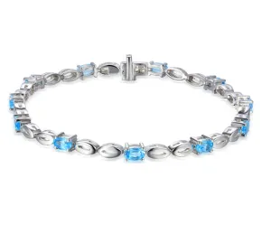 Silver Topaz Flamboyant Bracelet