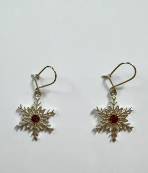 Snowflake Amber Earrings