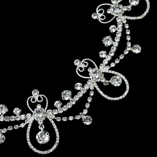 Sparkling Crystal Forehead Bridal Hair Chain Headpiece