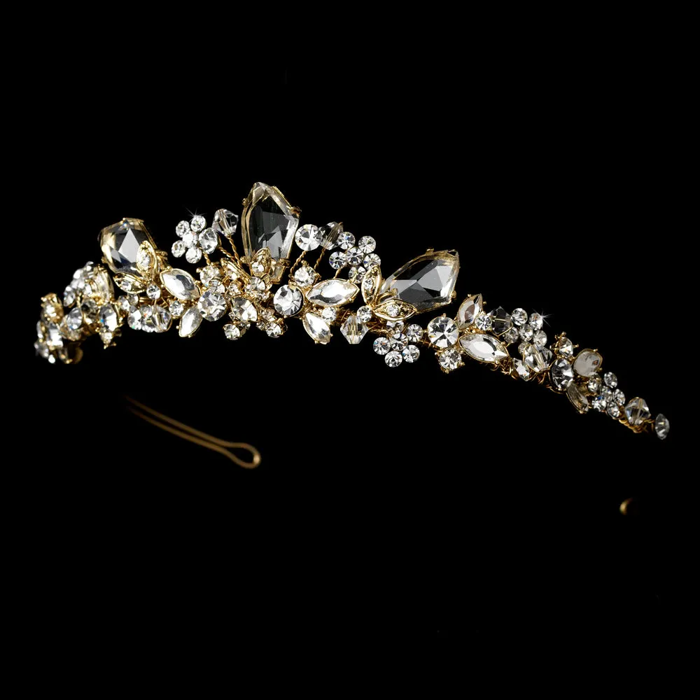 Sparkling Silver  or Gold Plated Swarovski Bridal Tiara