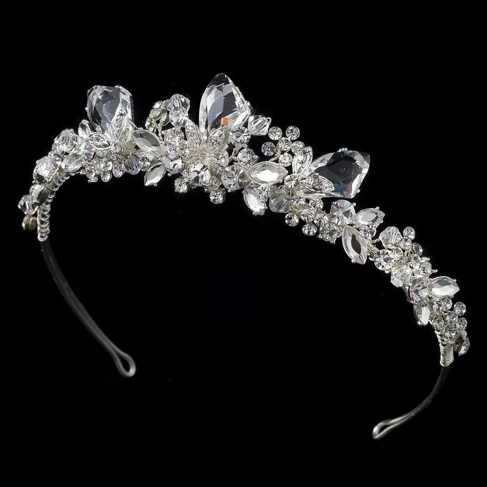 Sparkling Silver  or Gold Plated Swarovski Bridal Tiara