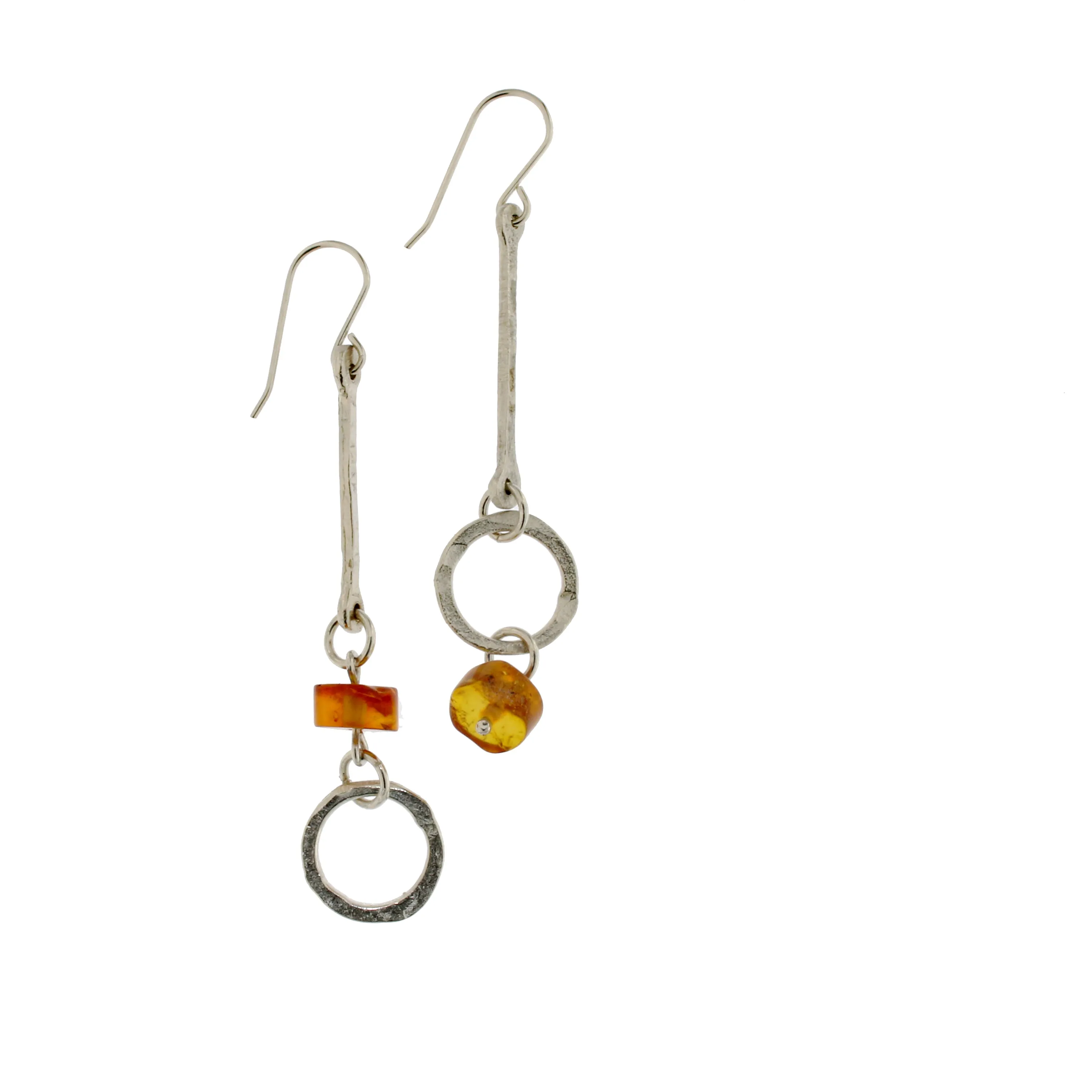 SSA E1 STICKS & STONES (earrings with amber)