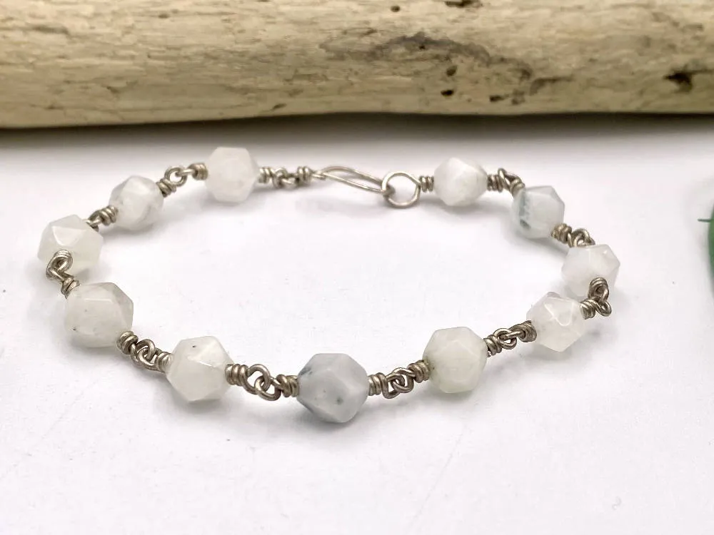 Star Cut Moonstone Bracelet