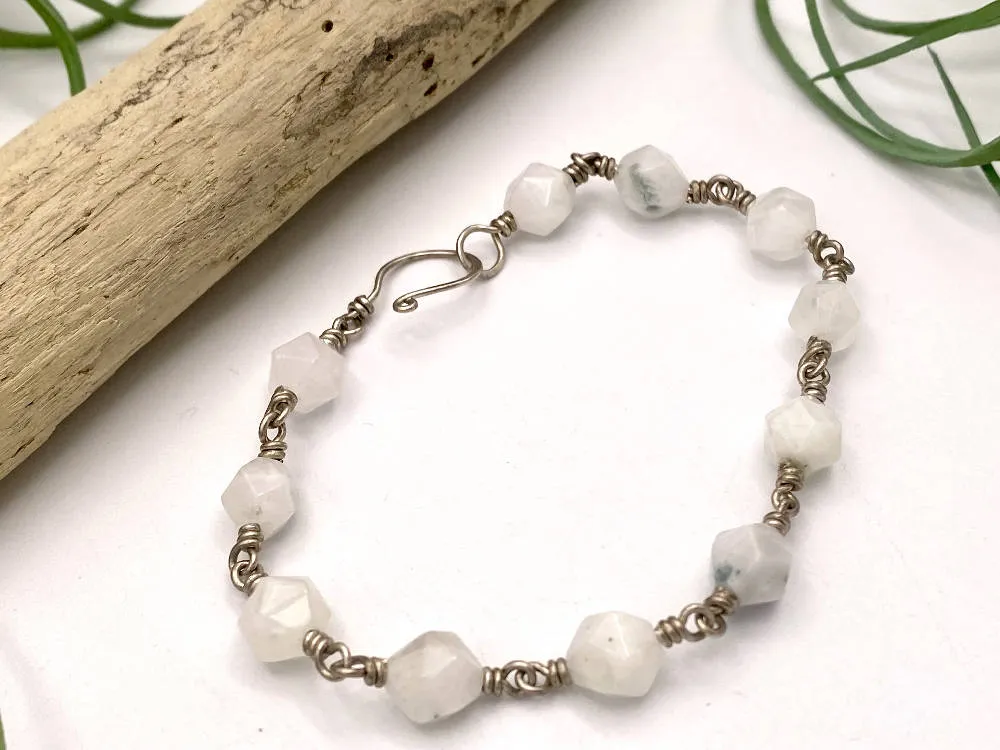 Star Cut Moonstone Bracelet