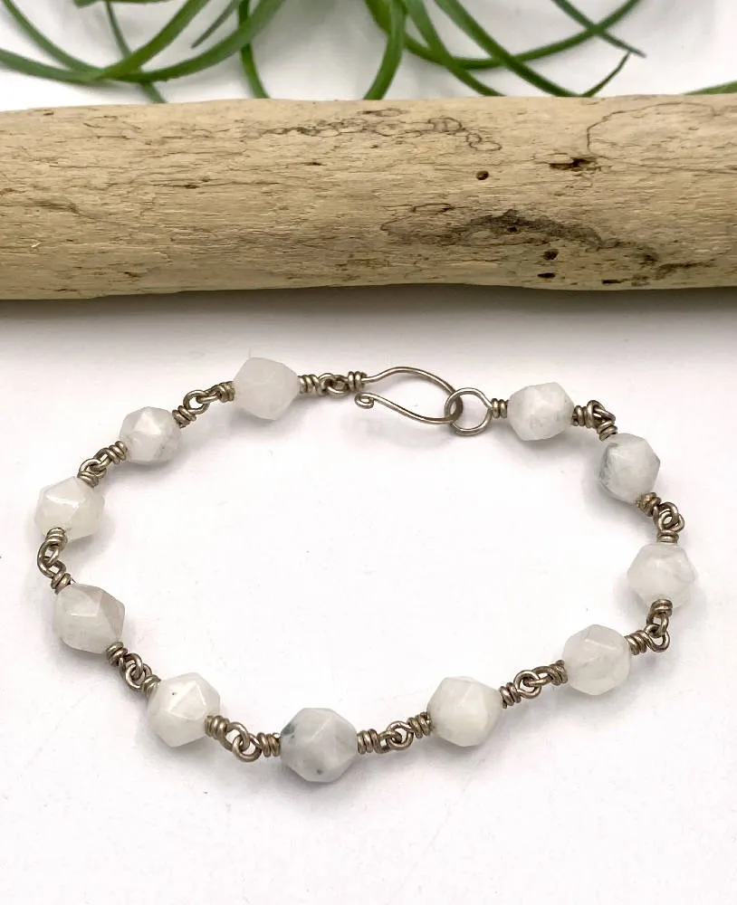 Star Cut Moonstone Bracelet