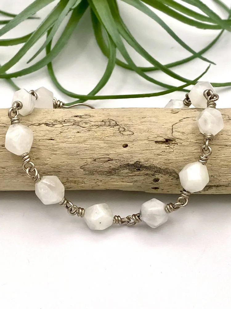 Star Cut Moonstone Bracelet