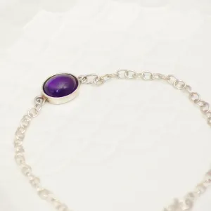 Sterling Silver Amethyst Gemstone Bracelet