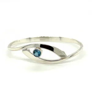 Sterling Silver Sensational Swing/Blue Topaz Bracelet