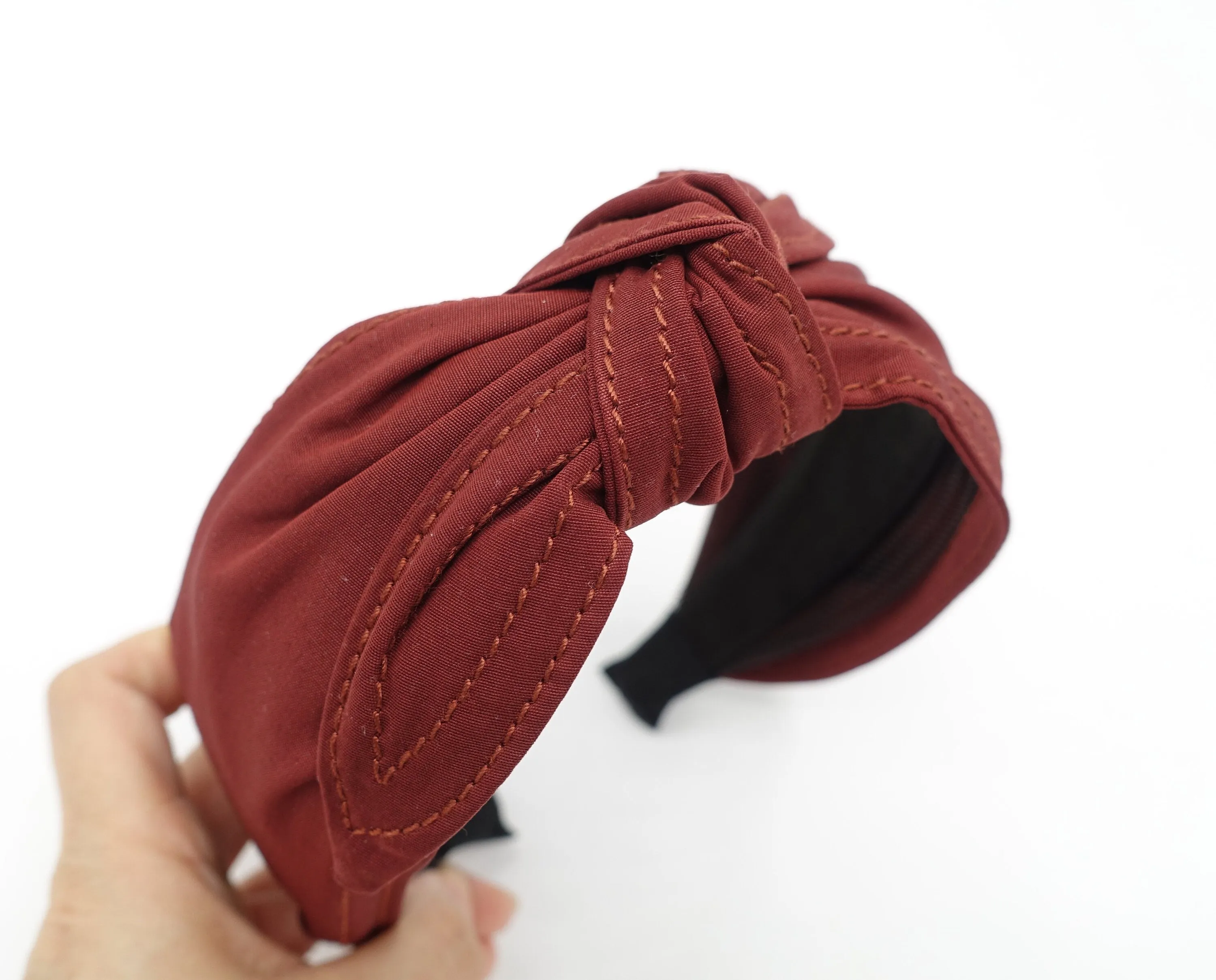 stitched top knot headband casual hairband Fall hair accessory for women