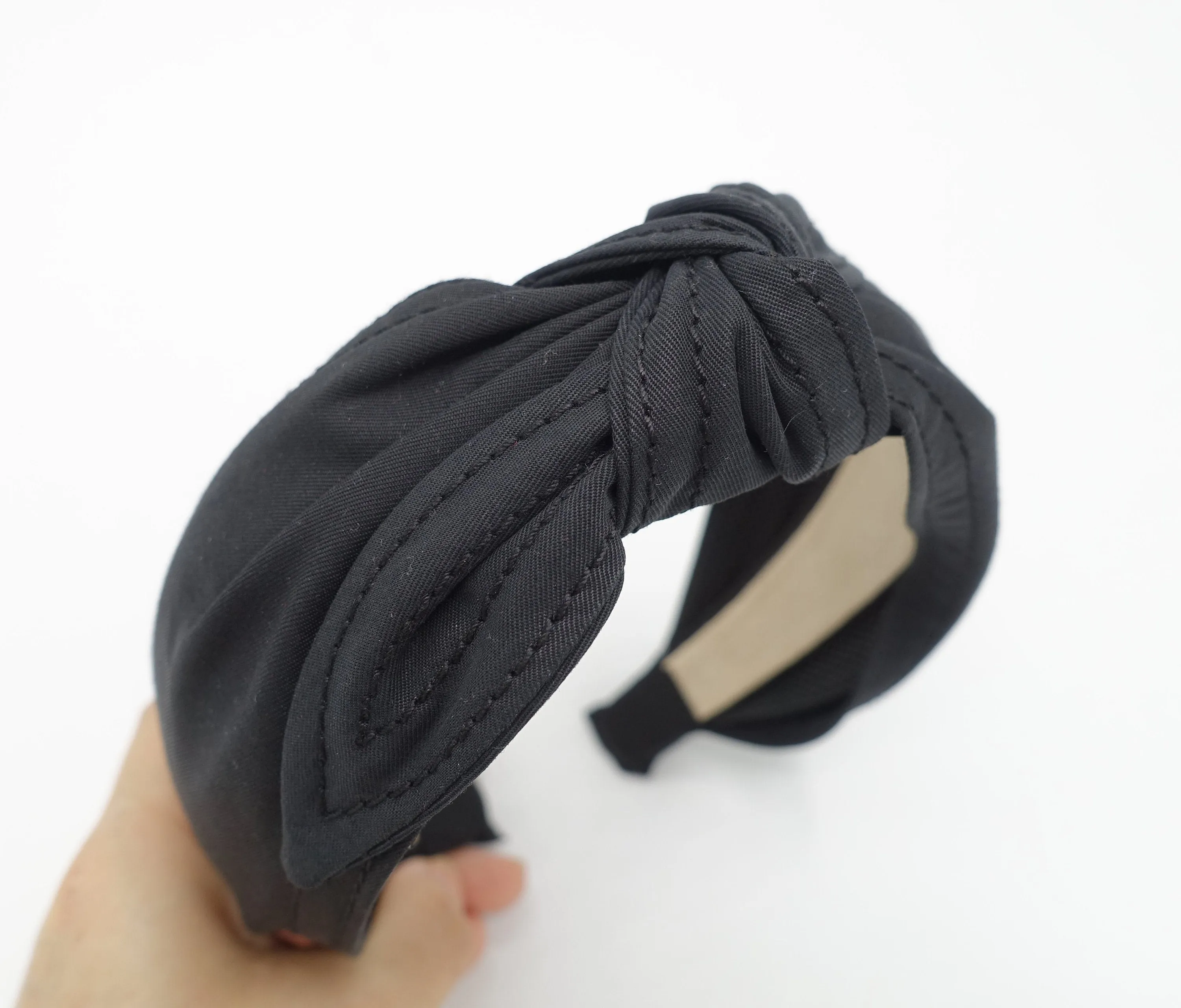 stitched top knot headband casual hairband Fall hair accessory for women