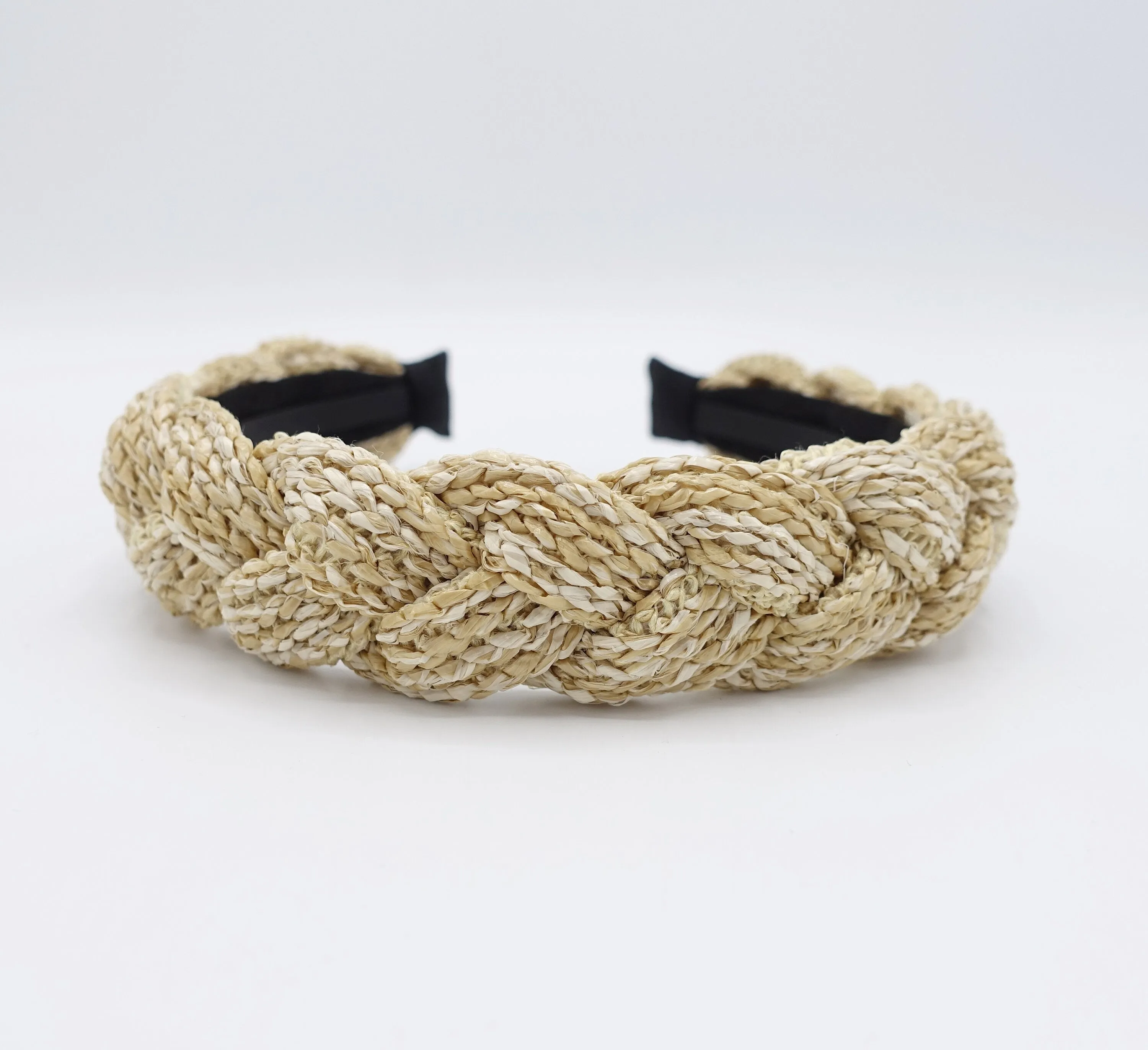 straw braided headband vacation holiday hair accessory for women