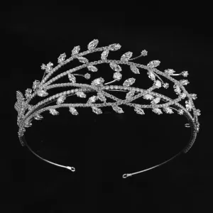 Stunning CZ Roman Inspired Diamond Like Bridal Crown