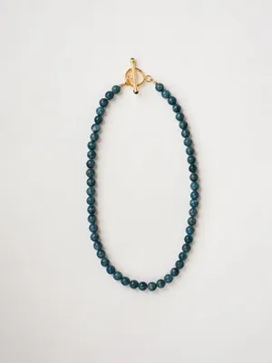 Tate Necklace | Gold with Blue Apatite & Garnet