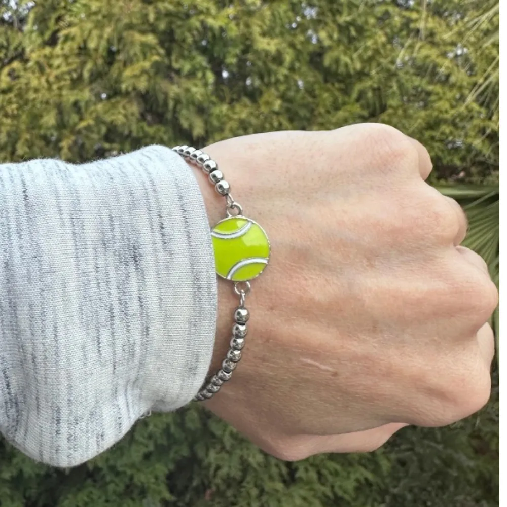 Tennis Ball Beaded Bracelet